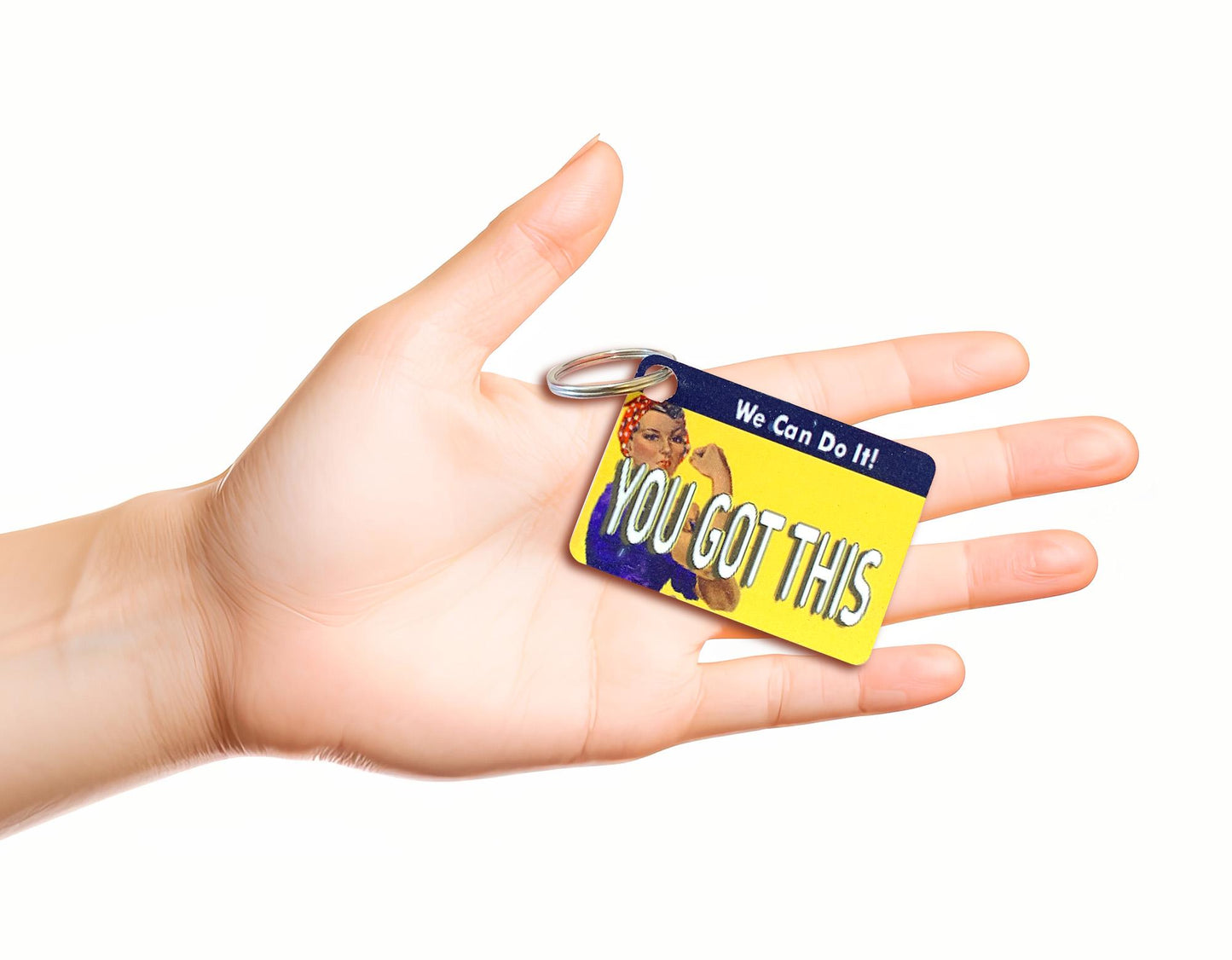 Unique Keychain with a Touch of Strength: Personalized Aluminum Charm