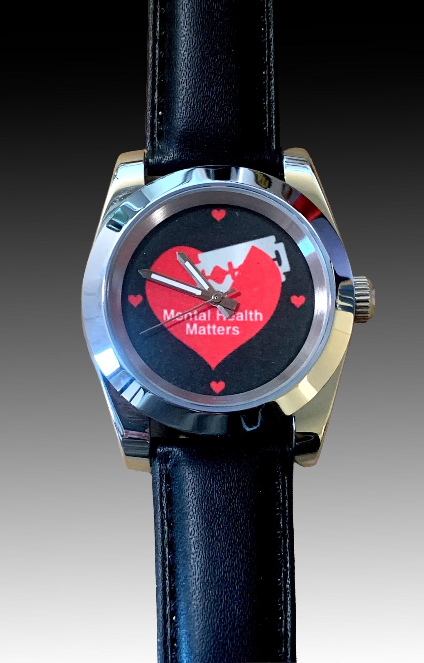 Custom Seiko watch Mental Health Awareness. Wearable art with a message