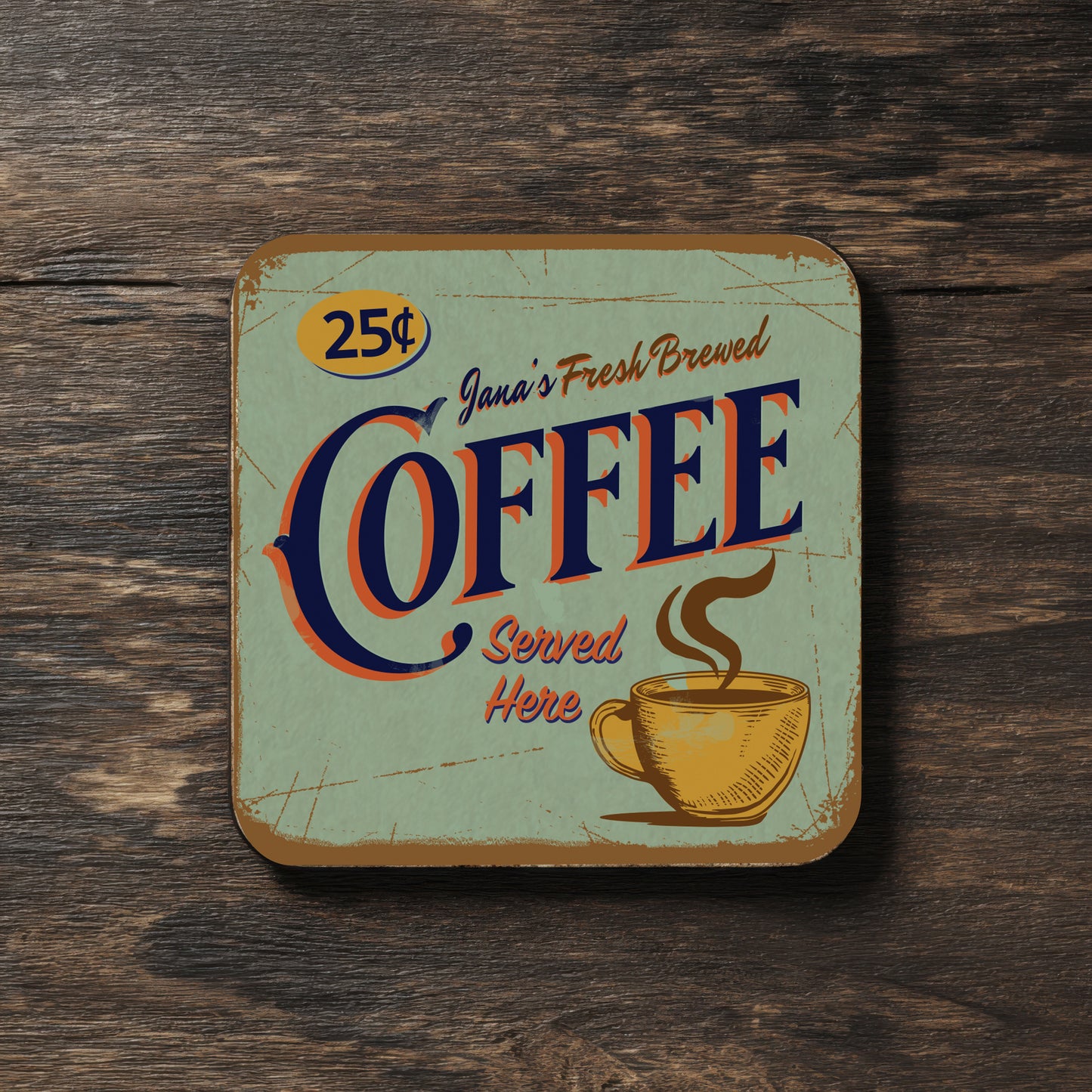 Vintage Coffee Ceramic Coasters (Set of 4) – Country Kitchen Farmhouse Decor