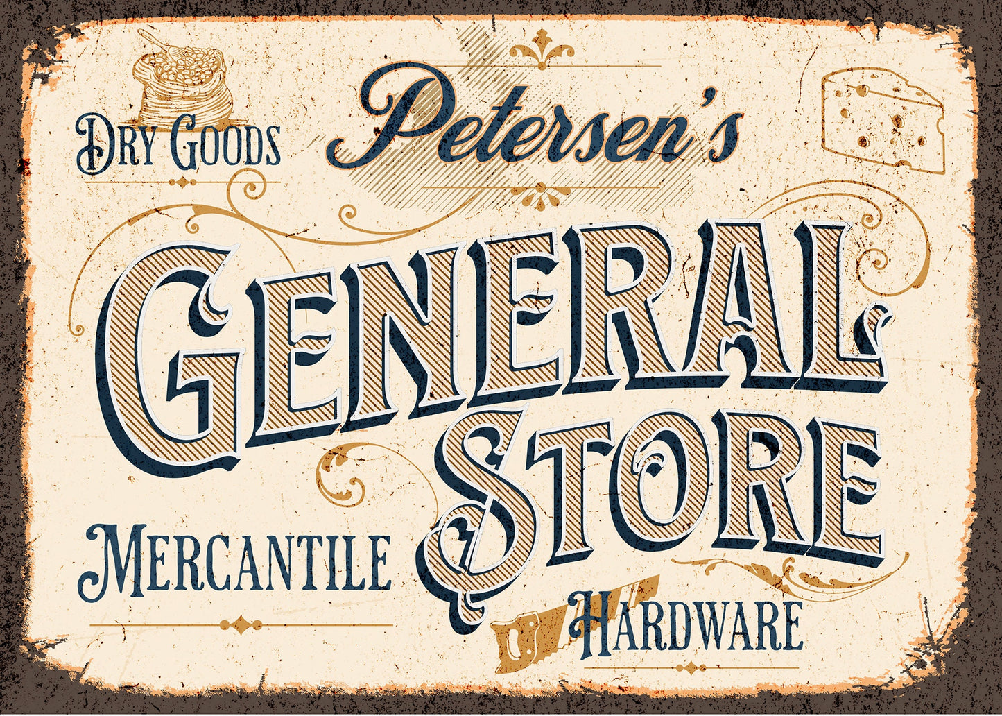 Personalized Vintage style General Store Sign Gift. Retro Kitchen Sign Wall Art. Great for anyone who loves vintage advertising