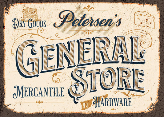 Personalized Vintage style General Store Sign Gift. Retro Kitchen Sign Wall Art. Great for anyone who loves vintage advertising