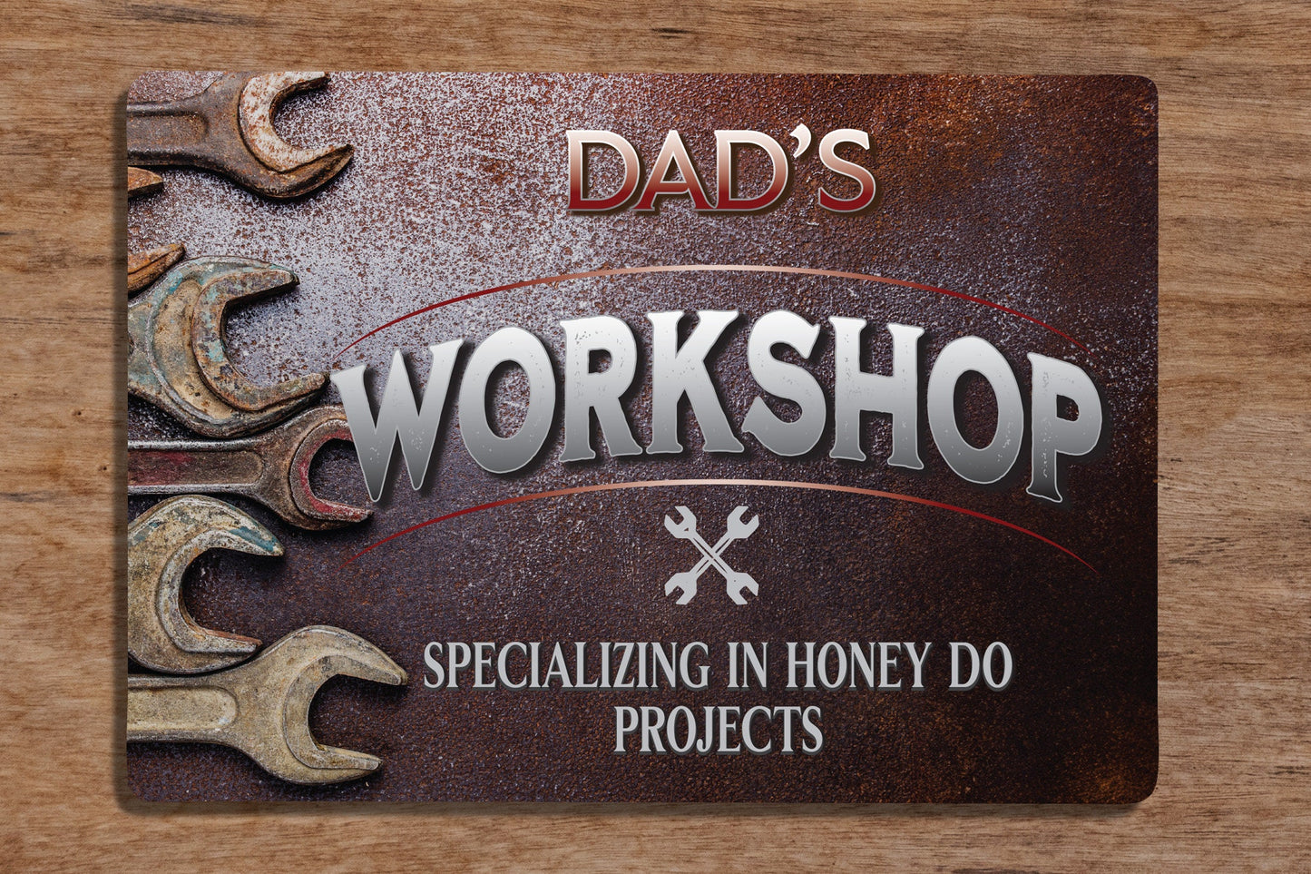 Personalized Garage Sign | Workshop Sign | Metal Sign for Home Decor. gift for him, Dad workshop, Craftsman, Fix it,