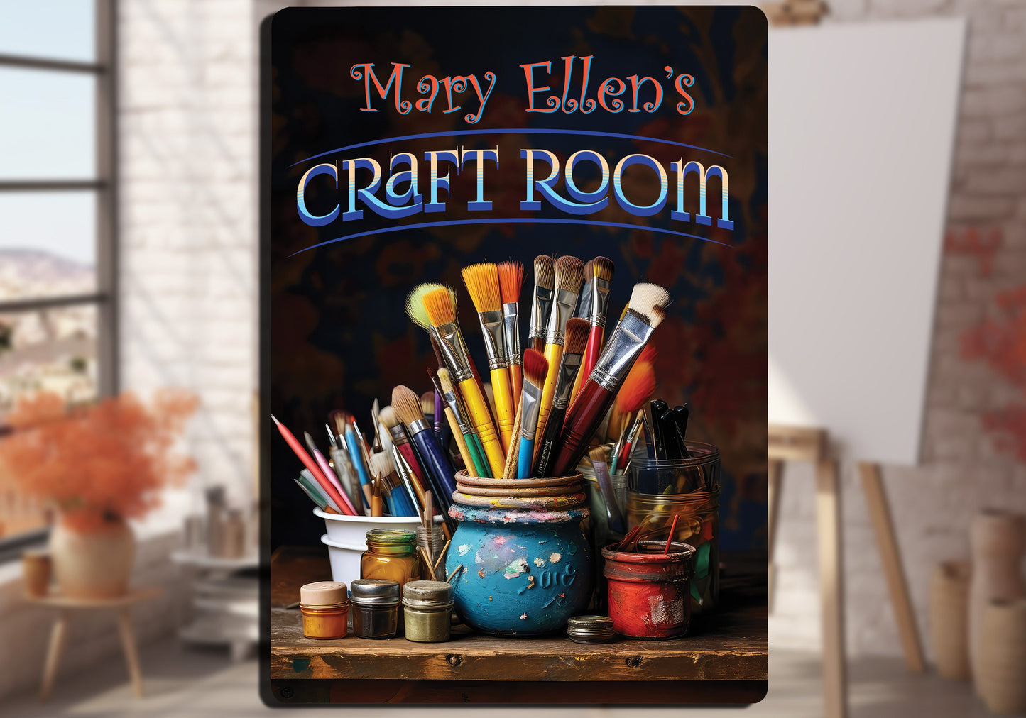 Personalized Craft Room Wall Art Sign metal sign. Great Gift for anyone who enjoys crafts of all kinds