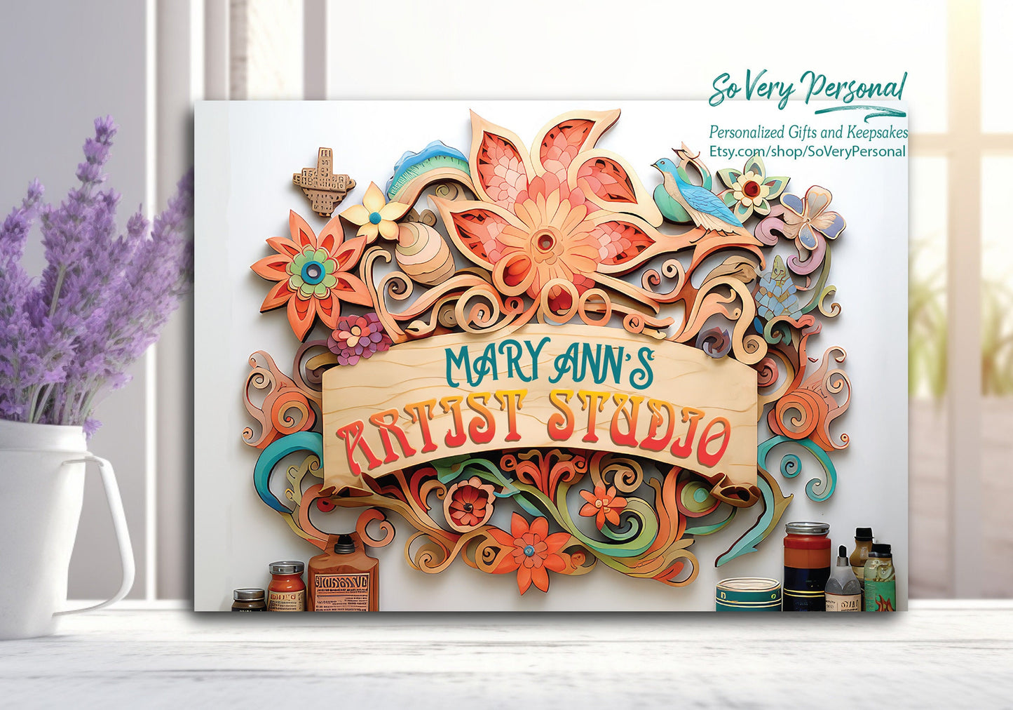 Personalized Artist Studio Metal Sign The perfect gift for any artist