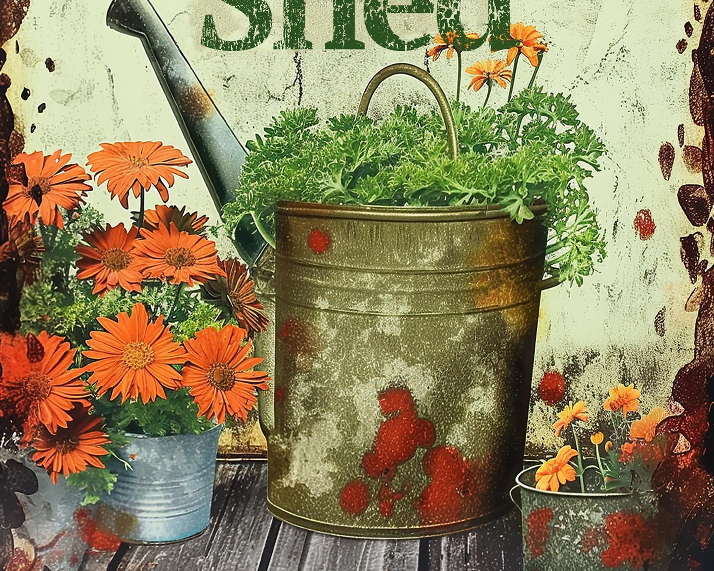 Personalized Potting Shed metal sign.Wall Art for Garden Enthusiasts - Unique Handmade Garden Decor Cottagecore. Great gift idea.