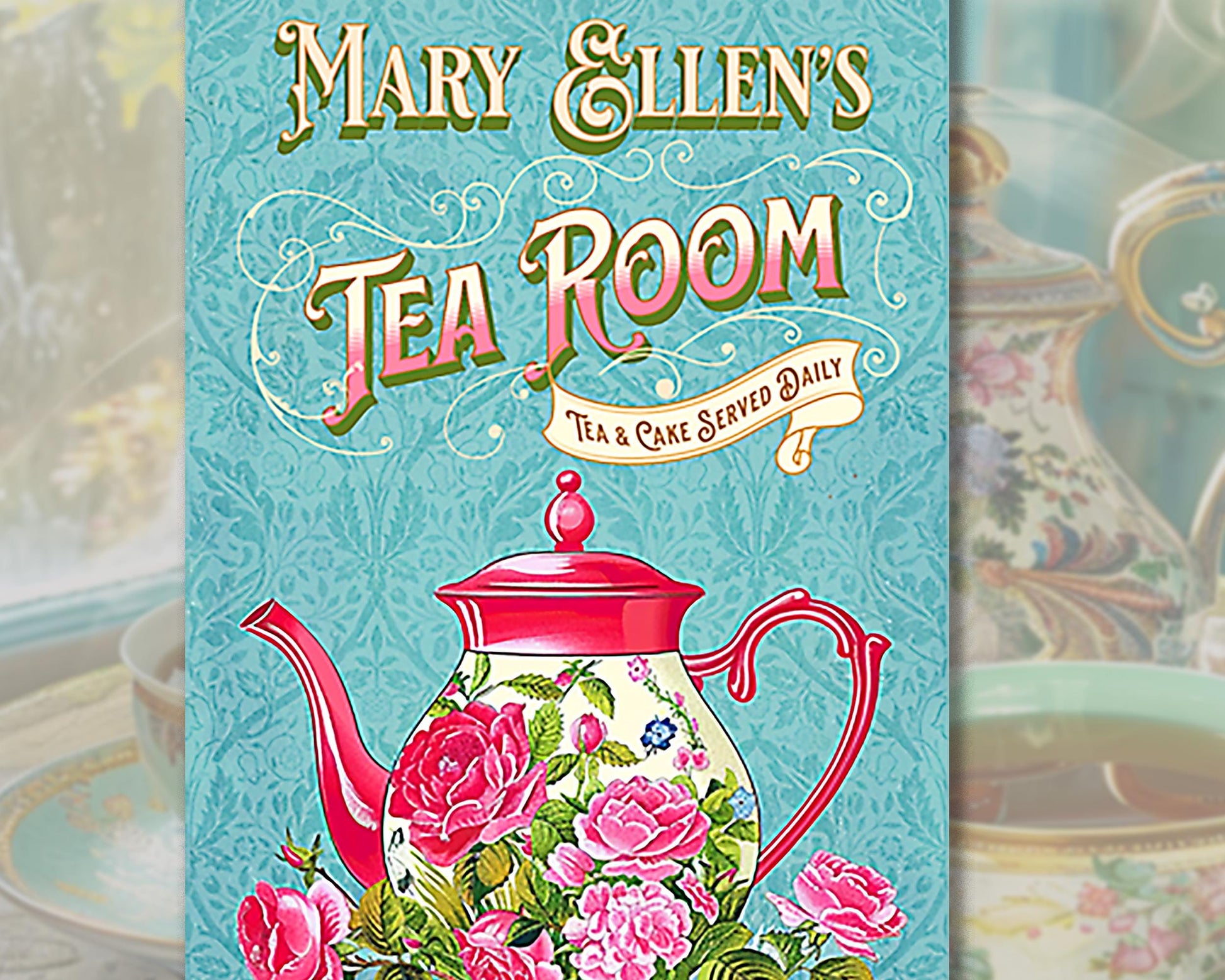 Victorian tea room metal sign.