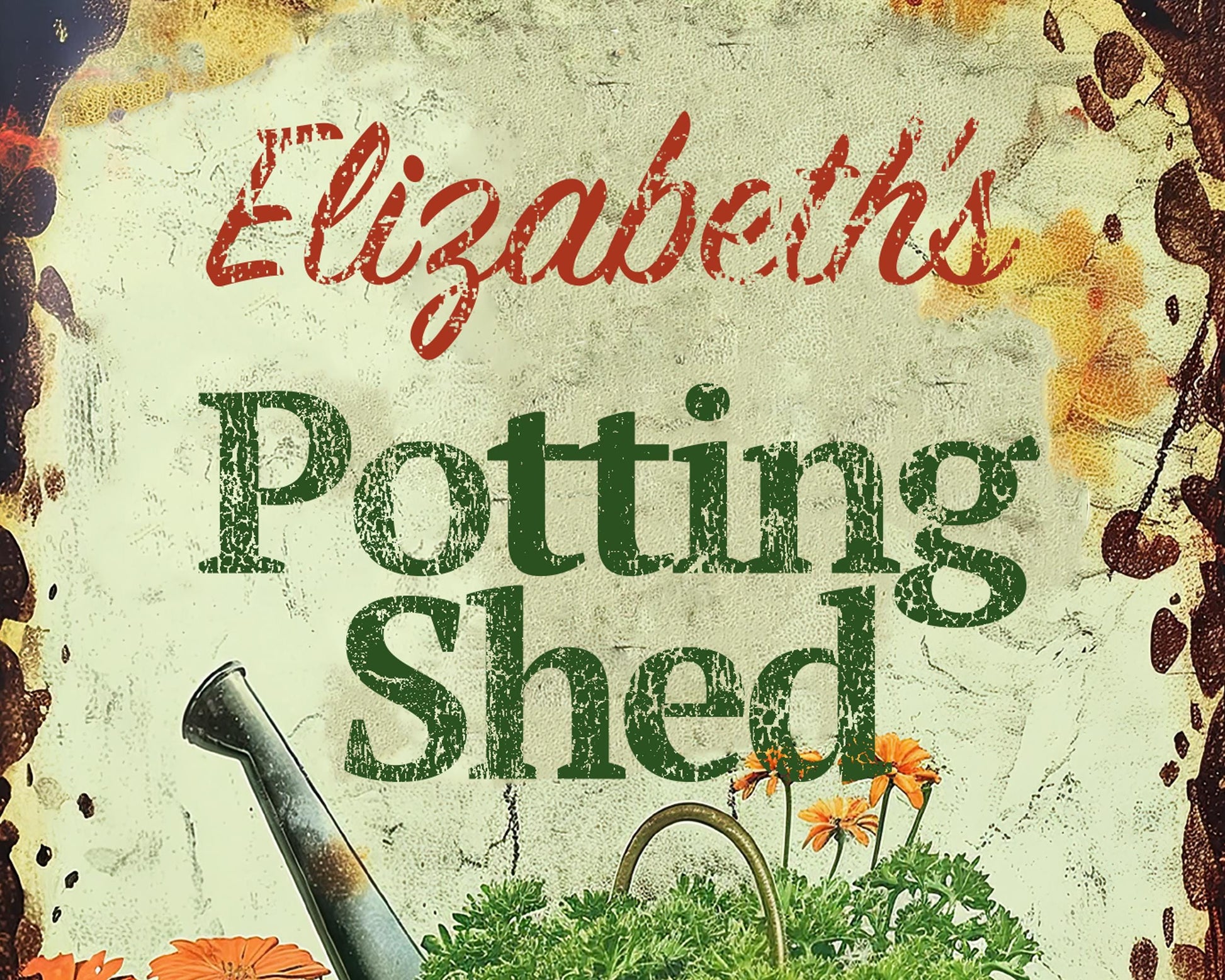 Personalized Potting Shed metal sign.Wall Art for Garden Enthusiasts - Unique Handmade Garden Decor Cottagecore. Great gift idea.