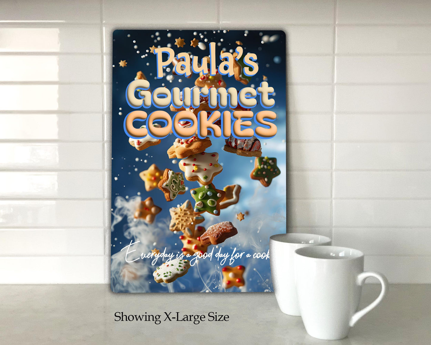 Personalized Gourmet Cookie Sign Vintage Inspired Kitchen decor Cookie Lover's Metal Sign Perfect gift for cookie bakers and cookie lovers