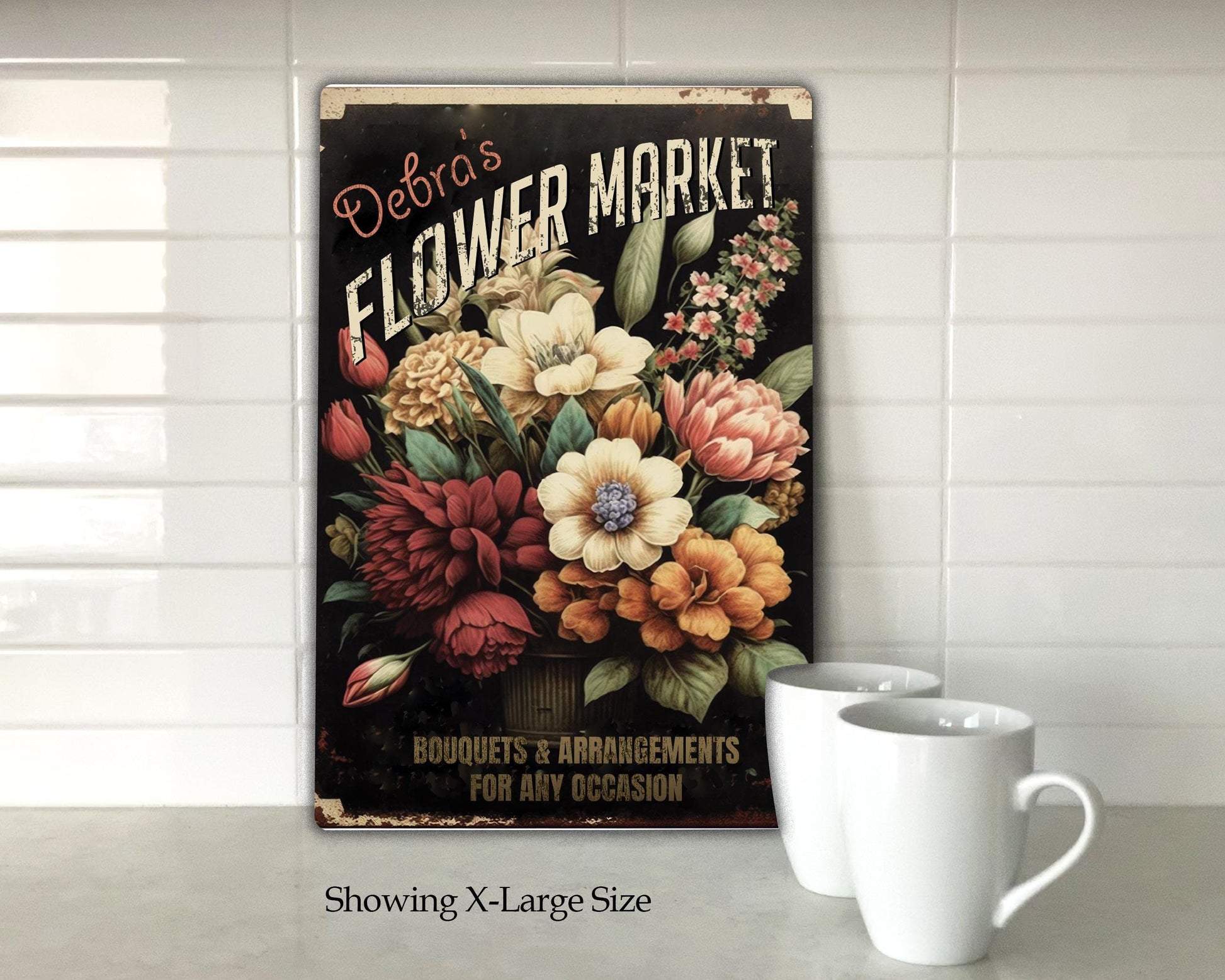 Personalized Flower Market Gift Flower Market Sign Rustic Garden Decor Perfect Gift for Flower Fans Spring flowers | Gardeners