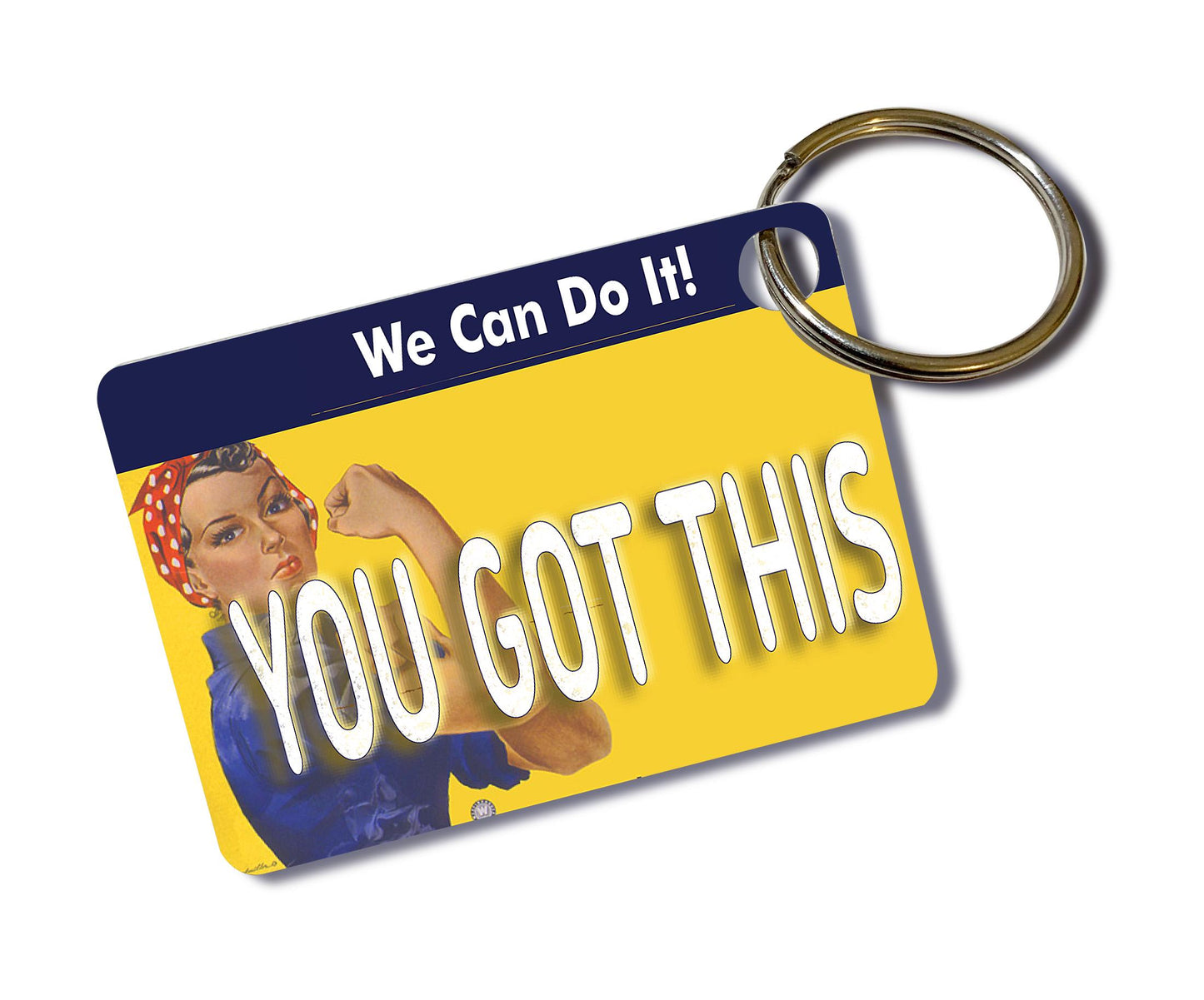 Unique Keychain with a Touch of Strength: Personalized Aluminum Charm