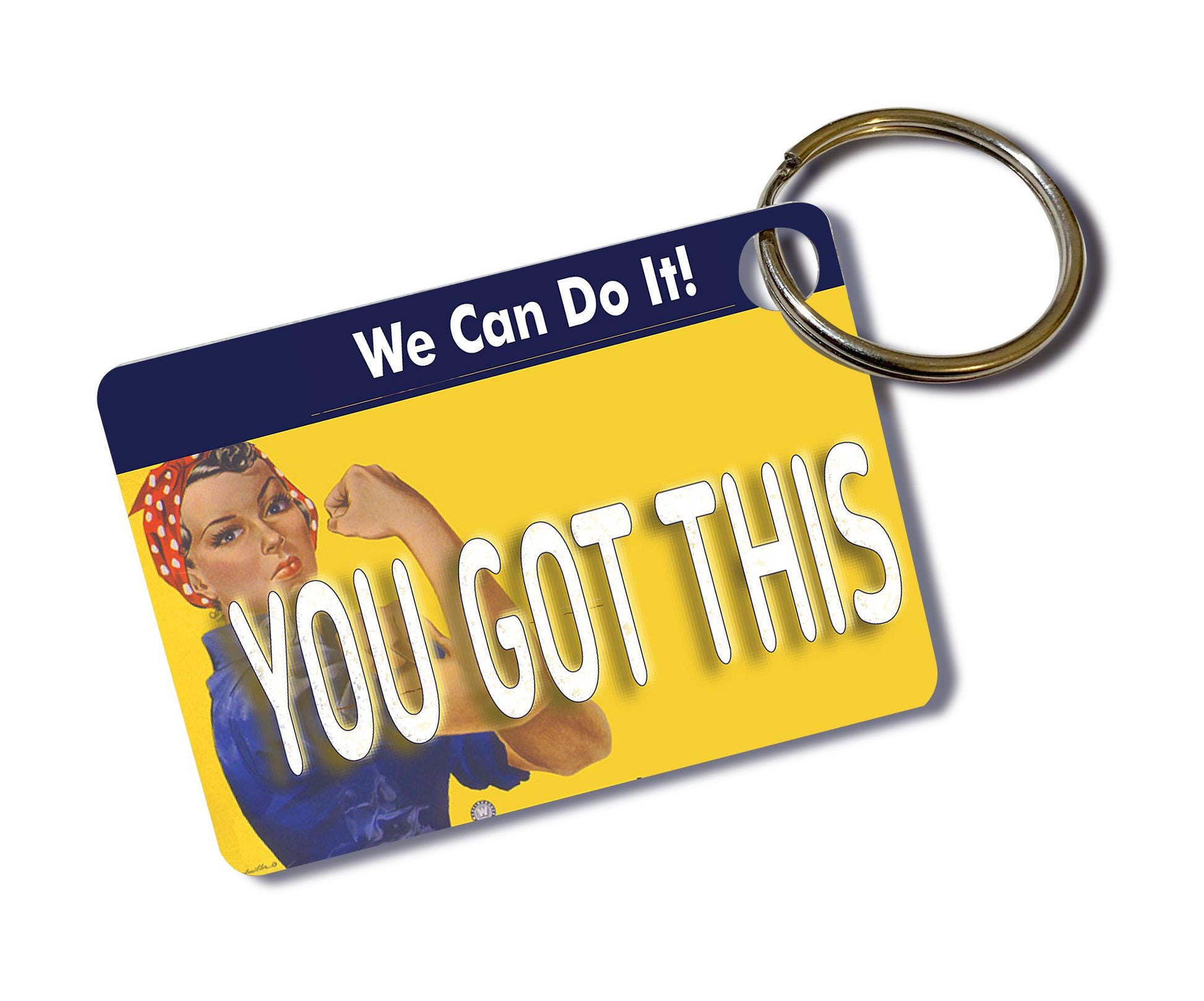 Unique Keychain with a Touch of Strength: Personalized Aluminum Charm