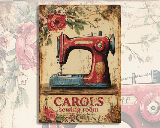 Personalized Sewing Room Gift for Her Metal Sign Great Wall Art The perfect gift for anyone who loves to sew Grannycore
