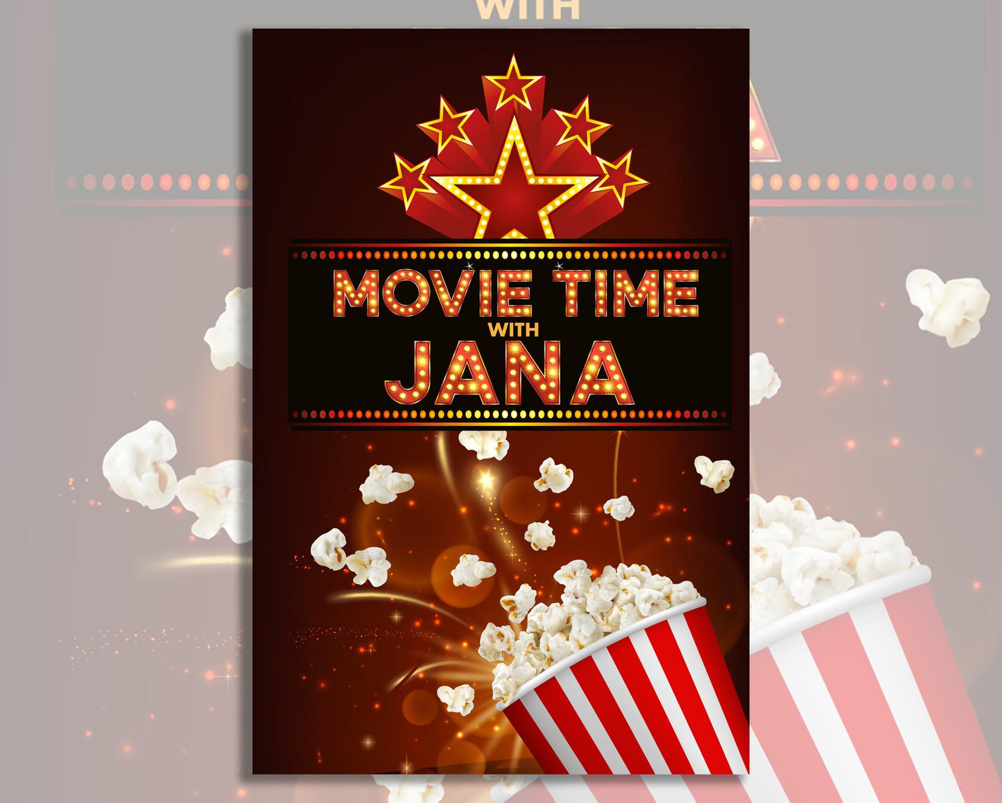 Movie Sign Gift -Personalized Metal Sign Wall Art for Movie Fans - Customized Gift for movie fans Hollywood Films Home theater movies