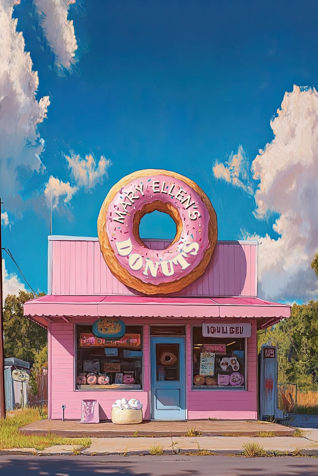 Personalized Donut Shop Sign, Funny Gift for her Vintage Style Metal Sign Wall Art personalized with your favorite donut lover name.