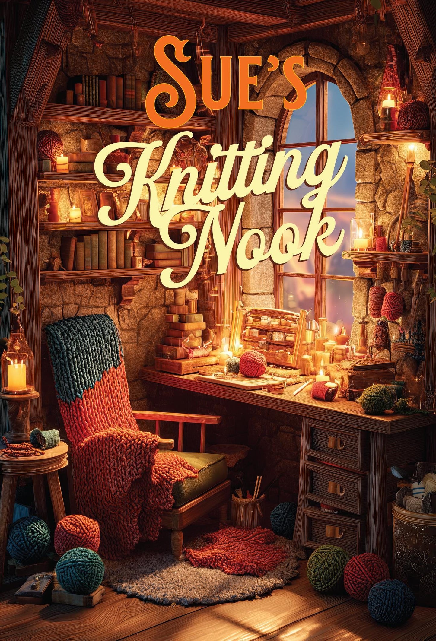 Personalized Knitting Nook Sign | Metal Sign | The perfect gift for any knitter or knitting room. Sewing and quilting hobby