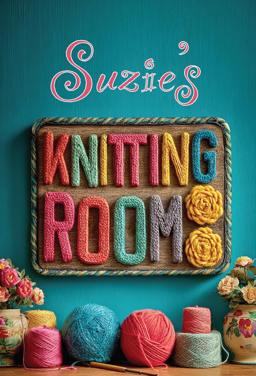 Personalized Knitting Room Sign. Metal Sign | The perfect gift for any knitter or knitting room.