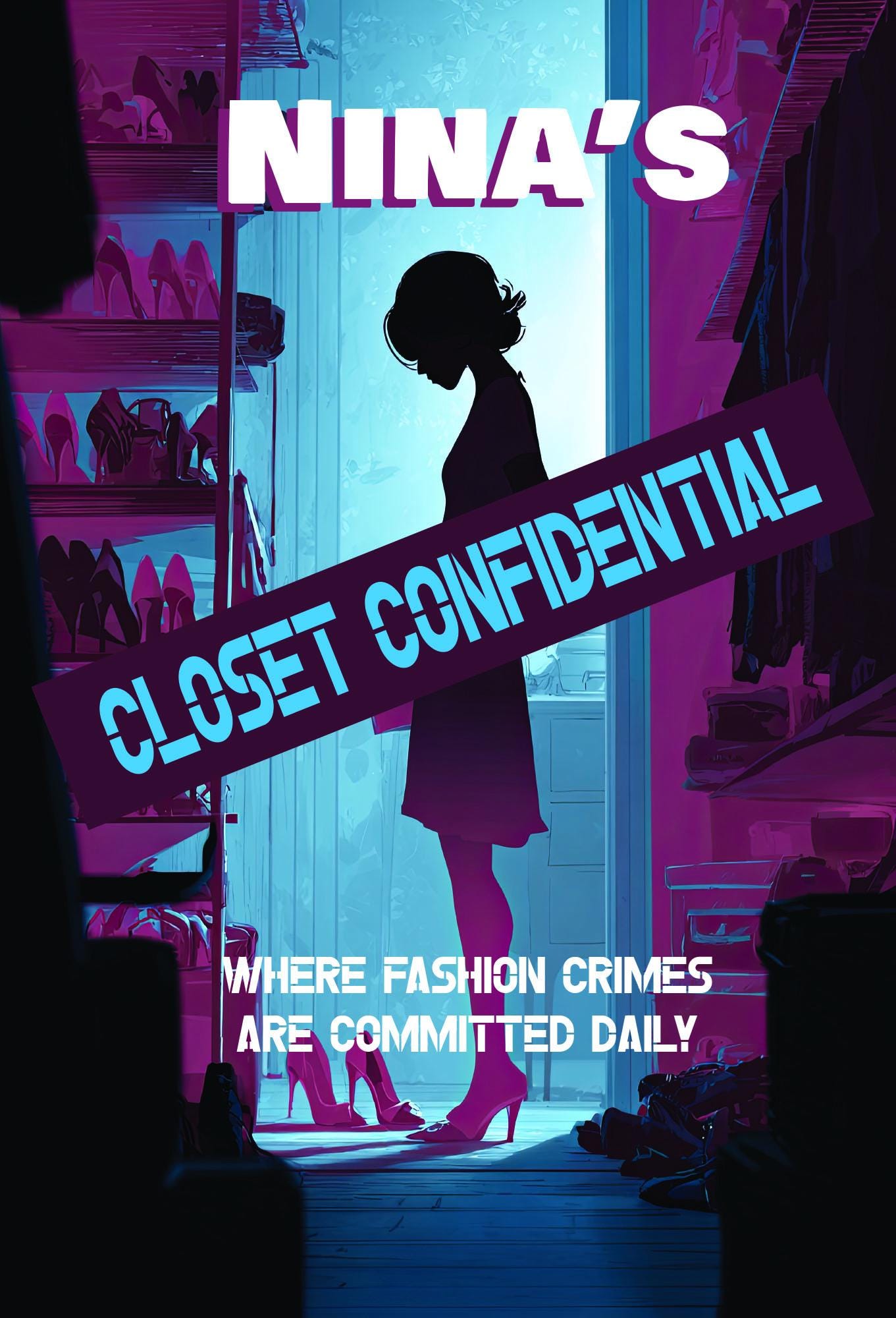 Closet Confidential Personalized Metal Sign Home Decor. Personalize with the name of anyone who loves shoes and fashion.