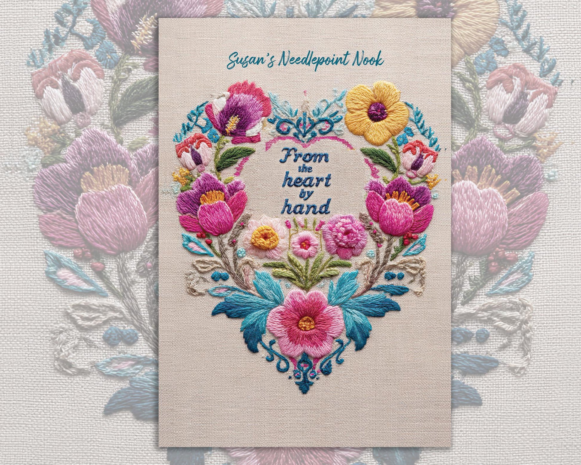 personalized Needlepoint Sign | Personalized Metal Sign | The perfect gift for anyone who loves needlepoint/embrodery