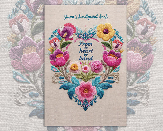 personalized Needlepoint Sign | Personalized Metal Sign | The perfect gift for anyone who loves needlepoint/embrodery