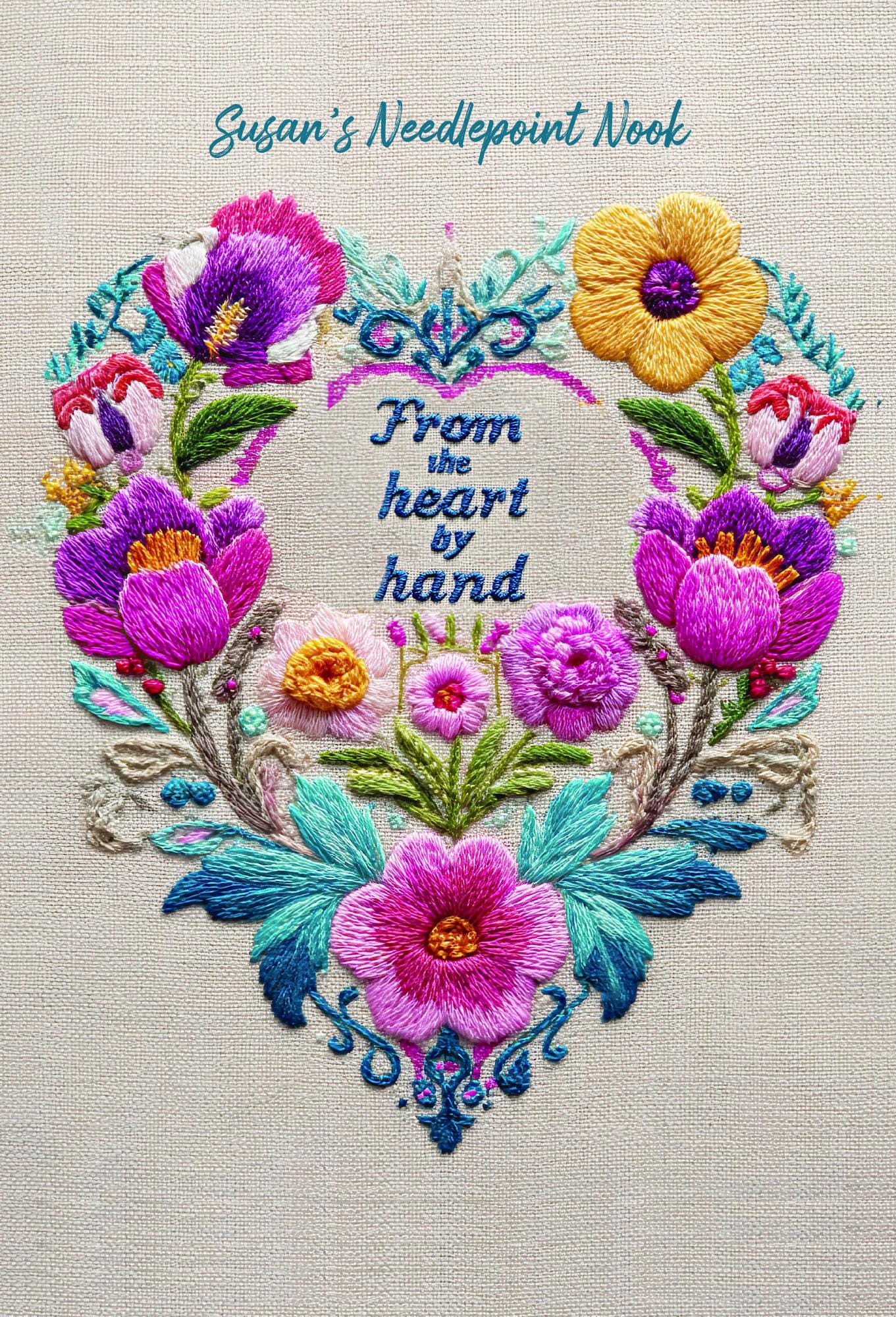personalized Needlepoint Sign | Personalized Metal Sign | The perfect gift for anyone who loves needlepoint/embrodery