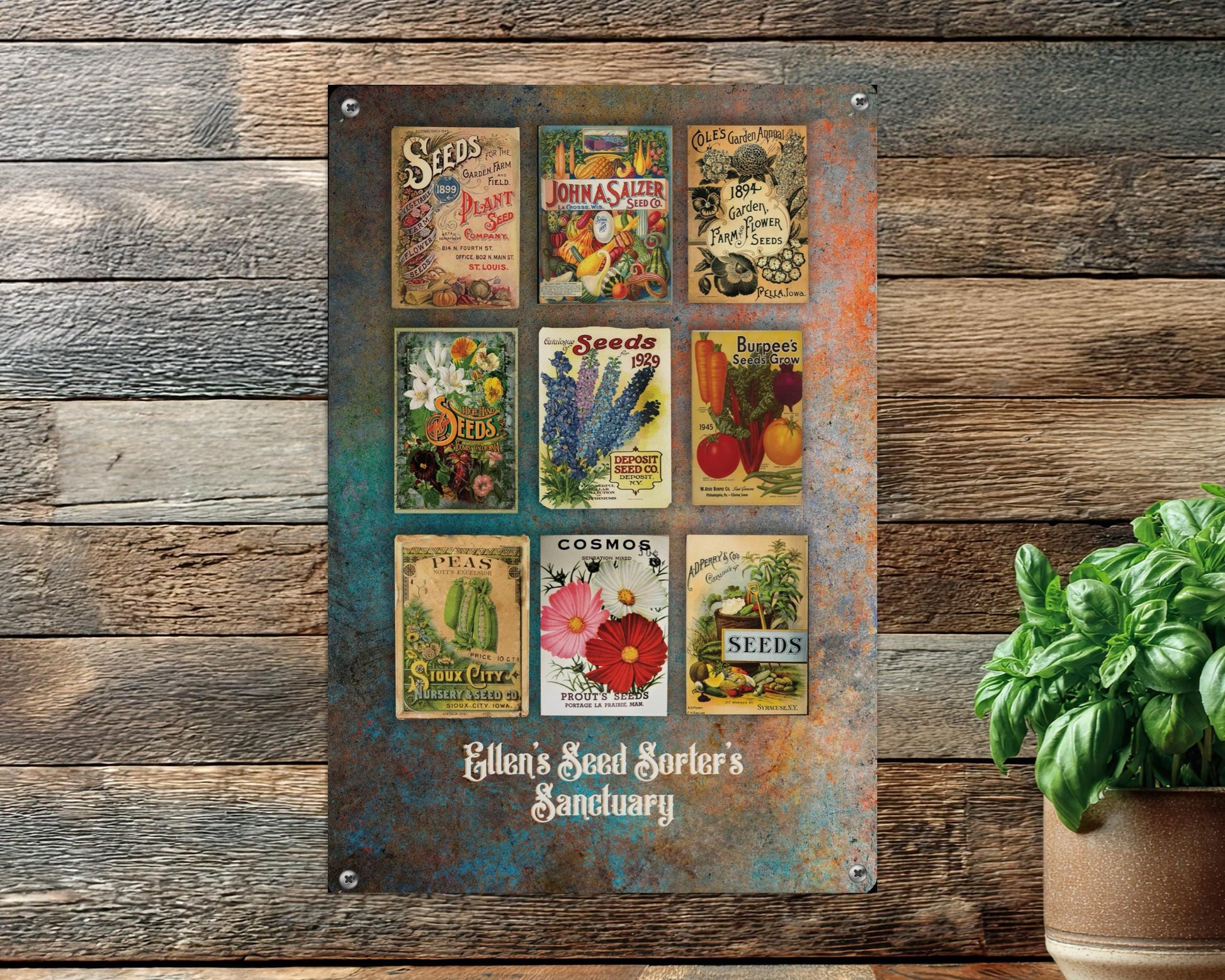 Personalized Seed Collector Gift Seed Collector Sign Rustic Garden Decor Perfect Gift for Seed Collectors | Gardeners