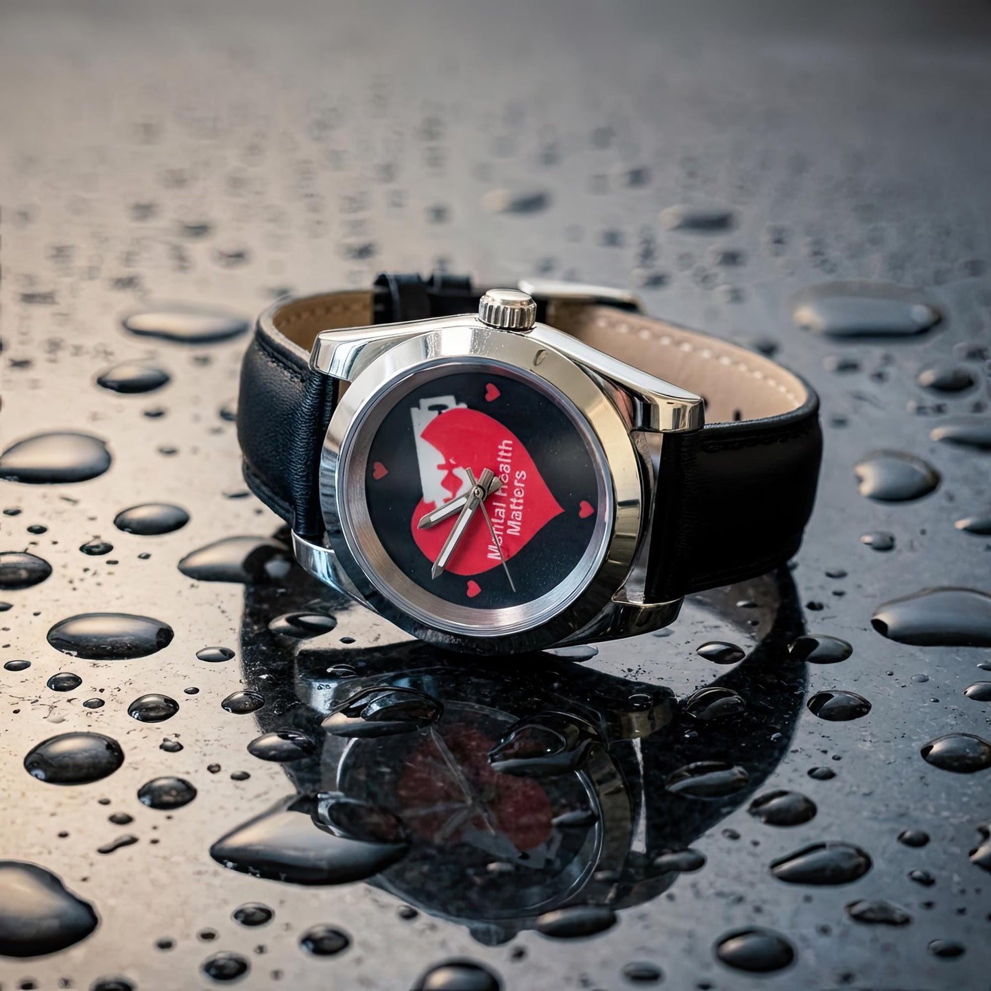 Custom Seiko watch Mental Health Awareness. Wearable art with a message