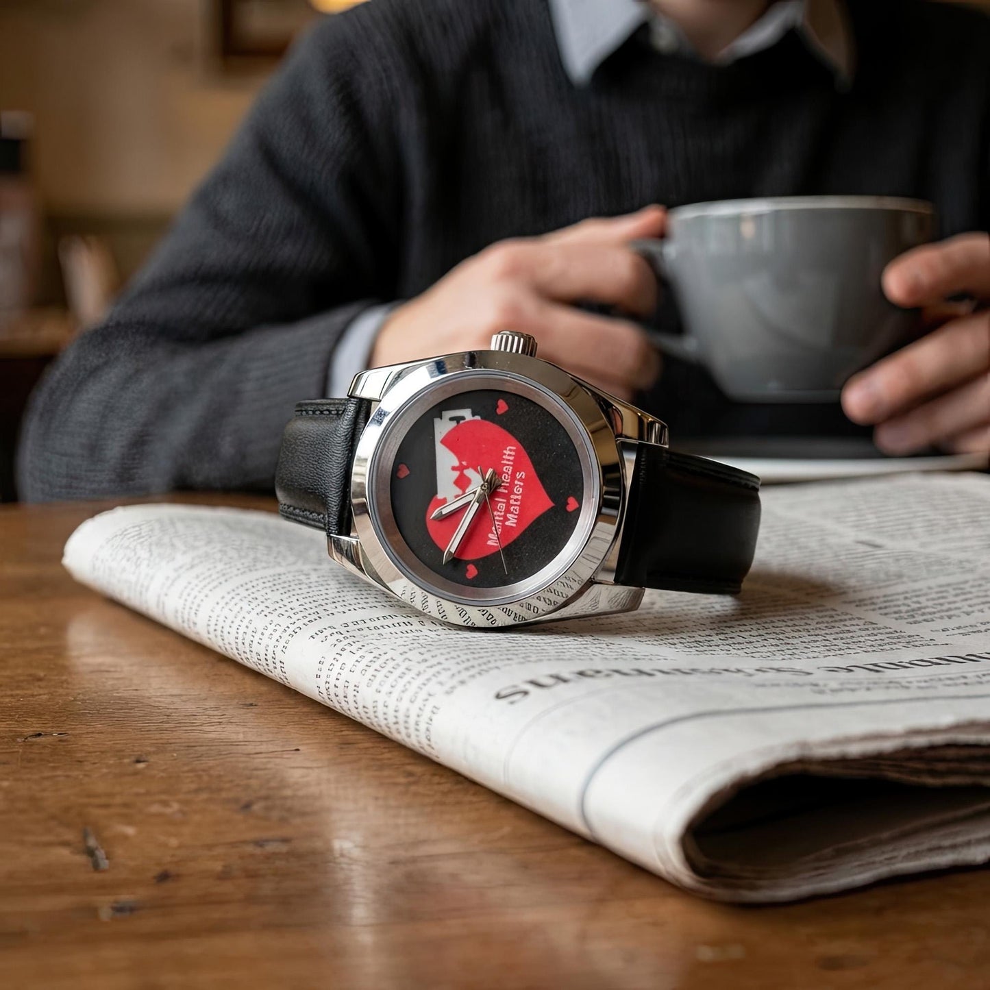Custom Seiko watch Mental Health Awareness. Wearable art with a message