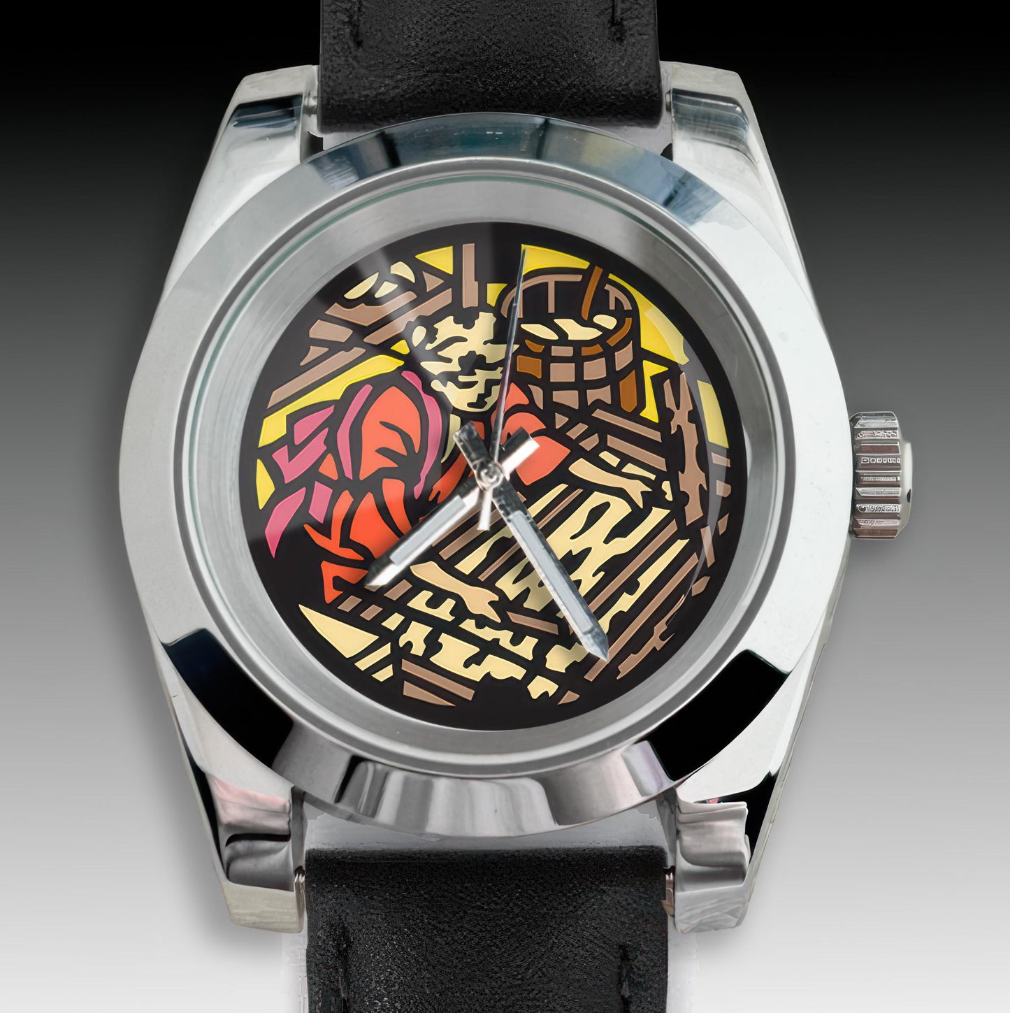 Handmade Seiko Watch – Japanese Washi Paper Art Dial, Traditional Craftsman Design, Unique Japanese Art Watch, Artisan Timepiece