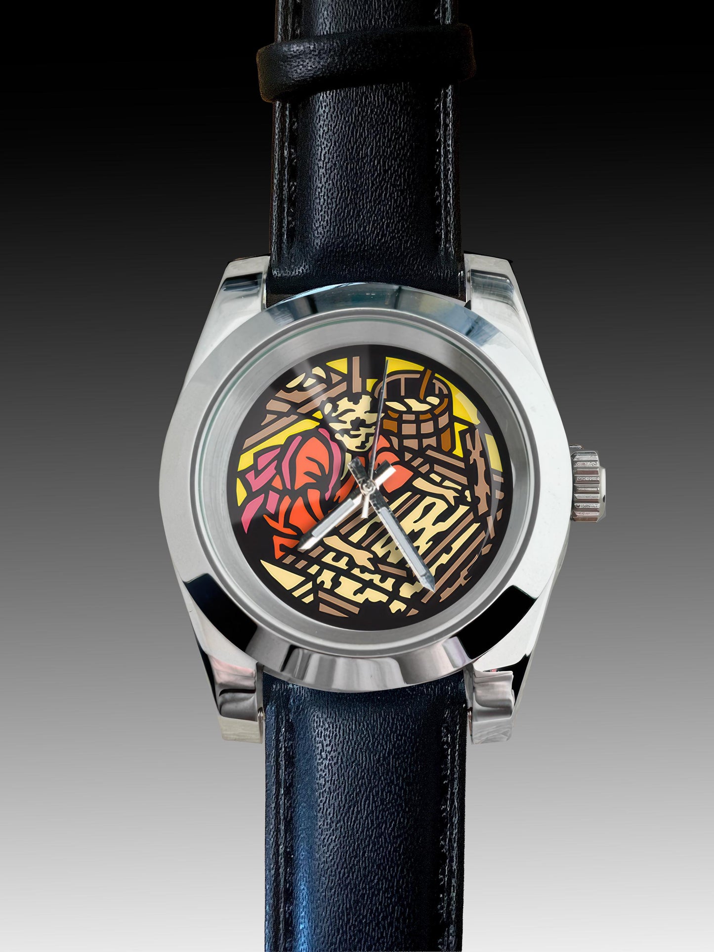 Handmade Seiko Watch – Japanese Washi Paper Art Dial, Traditional Craftsman Design, Unique Japanese Art Watch, Artisan Timepiece