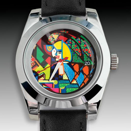 Custom Modern Art Watch – Automatic movement - Handmade Artistic Timepiece
