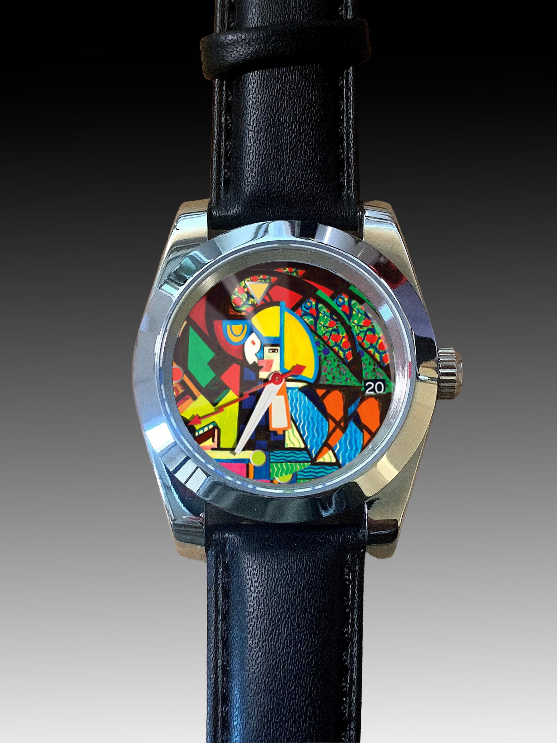 Custom Modern Art Watch – Automatic movement - Handmade Artistic Timepiece