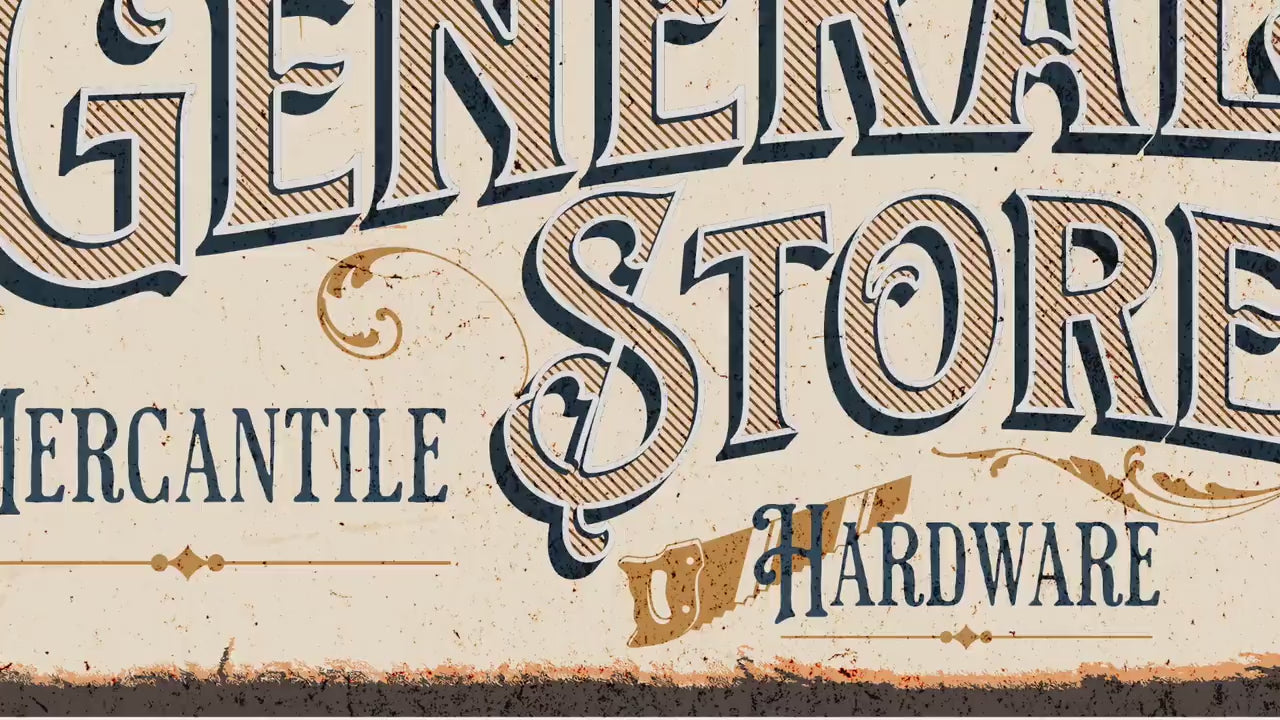 Personalized Vintage style General Store Sign Gift. Retro Kitchen Sign Wall Art. Great for anyone who loves vintage advertising