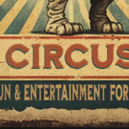 Personalized Family Circus Sign. Vintage-style metal sign. Great Gift for anyone who has a fun family Funny Wall Art