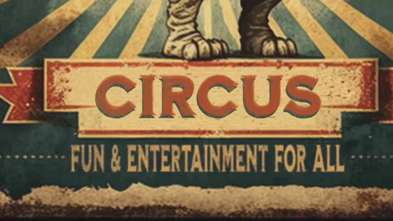 Personalized Family Circus Sign. Vintage-style metal sign. Great Gift for anyone who has a fun family Funny Wall Art
