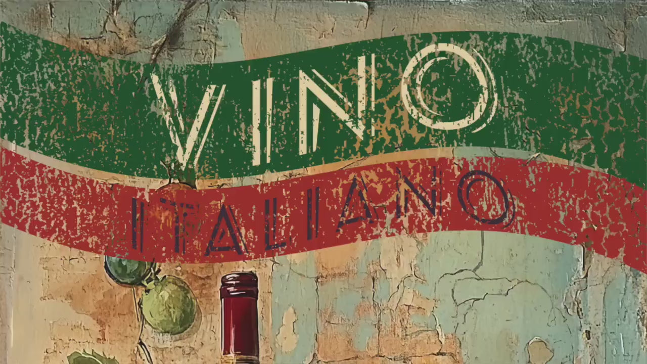 Italian Wine Cellar Sign Personalized Gift. Vintage-style. Metal sign Wall Art Great Gift for anyone who loves Italian wine, food and dining