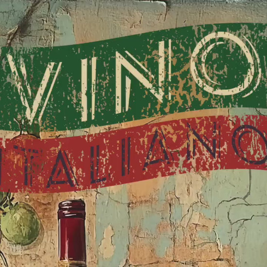 Personalized Italian Wine Cellar Sign Gift. Vintage-style Italian Wine Sign. Great Gift for anyone who loves Italian wine, food and dining
