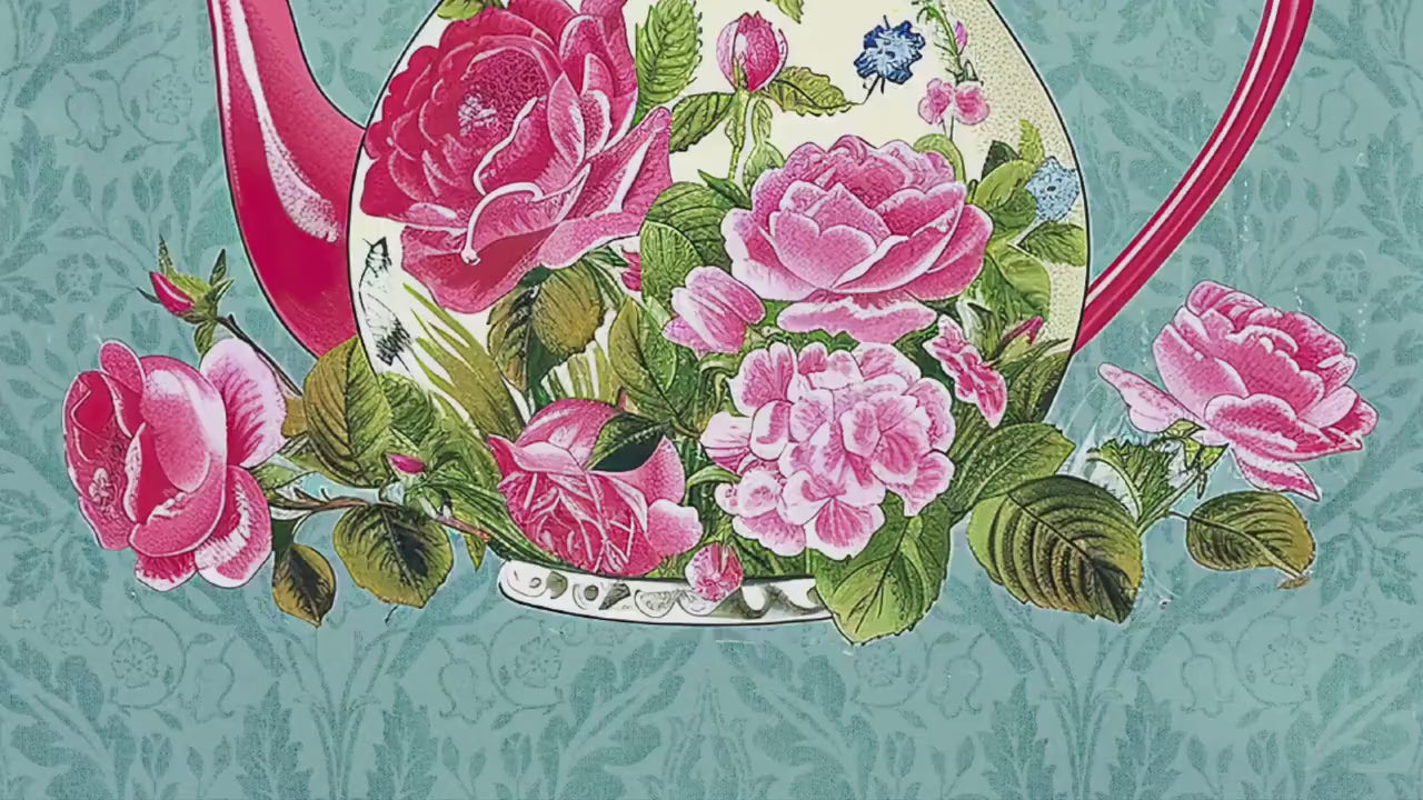 Personalized Tea Room Wall Art Vintage-style. Perfect Gift for Tea Lovers! Tea Kettle, Afternoon tea, tea and cakes, English Tea Grannycore