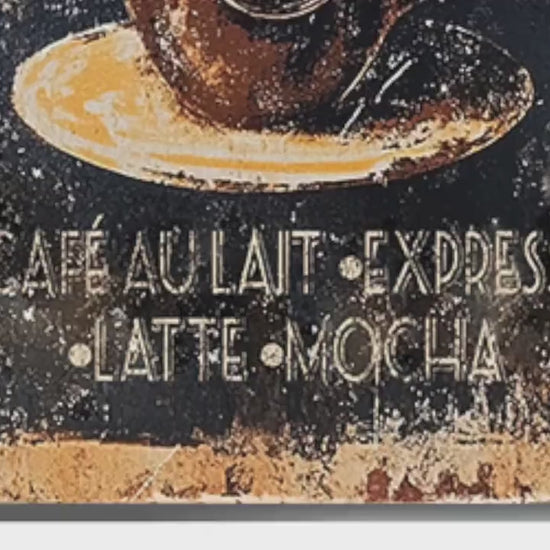 Personalized French Café Sign. Vintage-style coffee decor. rusted French Sign. Great Gift for anyone who loves French-style coffee and Cafés