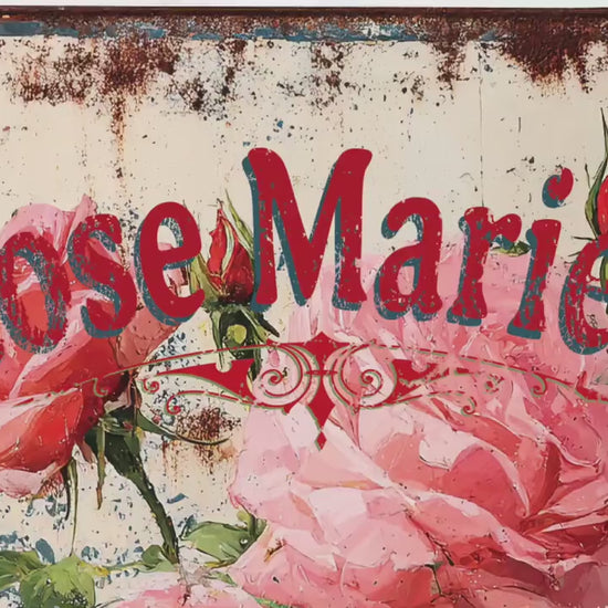 Personalized Rose Garden Sign for Kitchen or Garden, Ideal Gift for Flower Lovers, gardeners, green thumb people/roses, bouquet