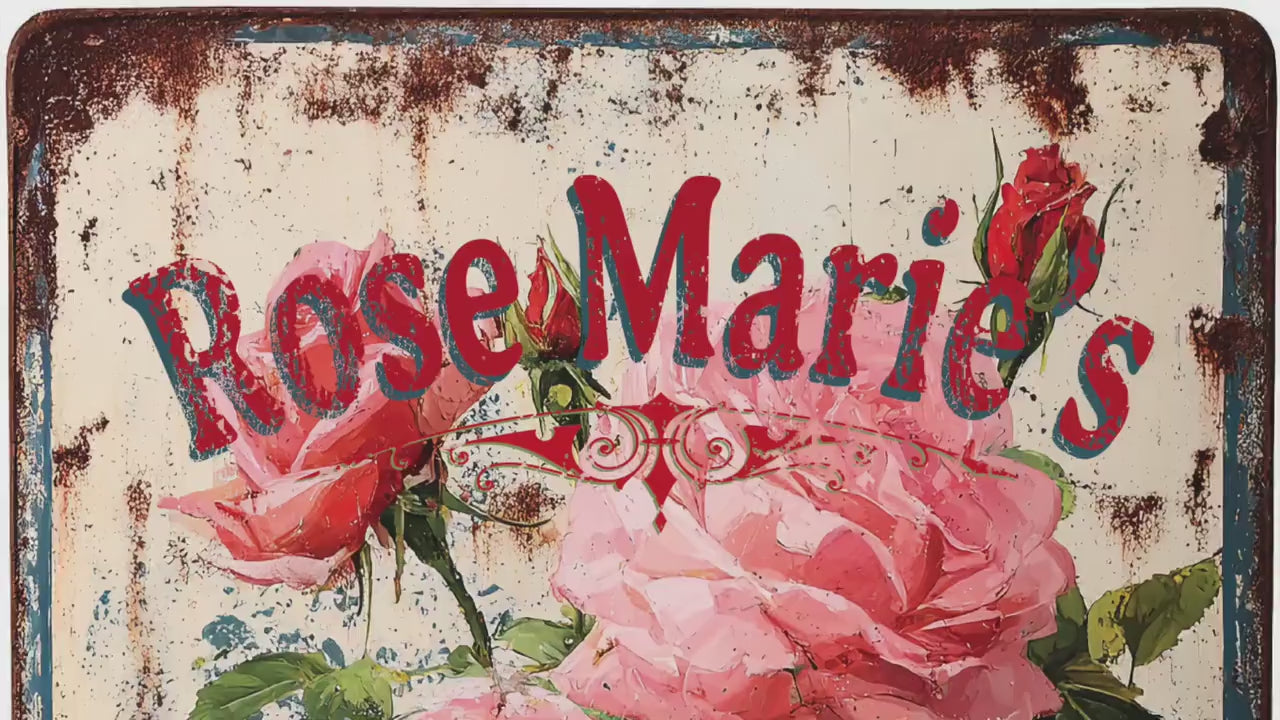 Personalized Rose Garden Sign for Kitchen or Garden, Ideal Gift for Flower Lovers, gardeners, green thumb people/roses, bouquet