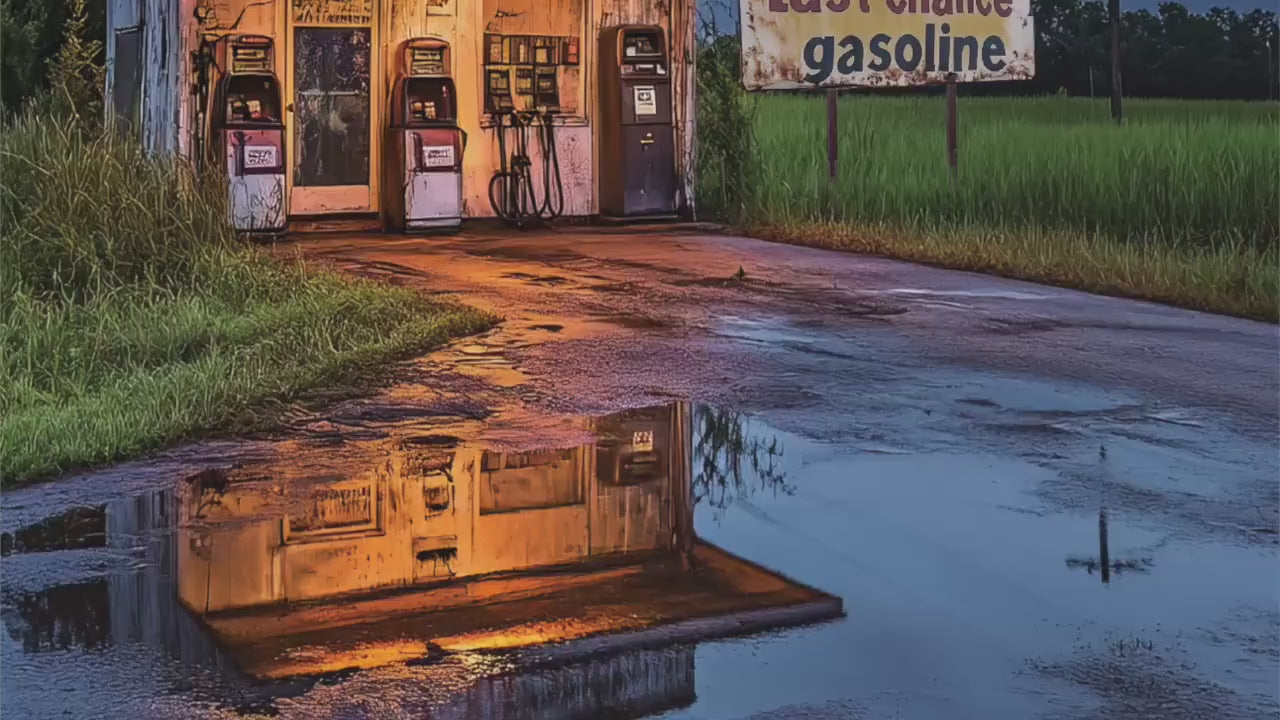 Personalized Old Gas Station Gift for him Personalized Sign, Vintage-style retro Metal Sign for Home Man Cave Decor gas station art Gasoline