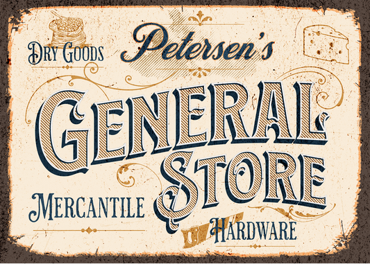 Personalized General Store Sign. Vintage Kitchen Sign. Great Gift for anyone who loves vintage advertising