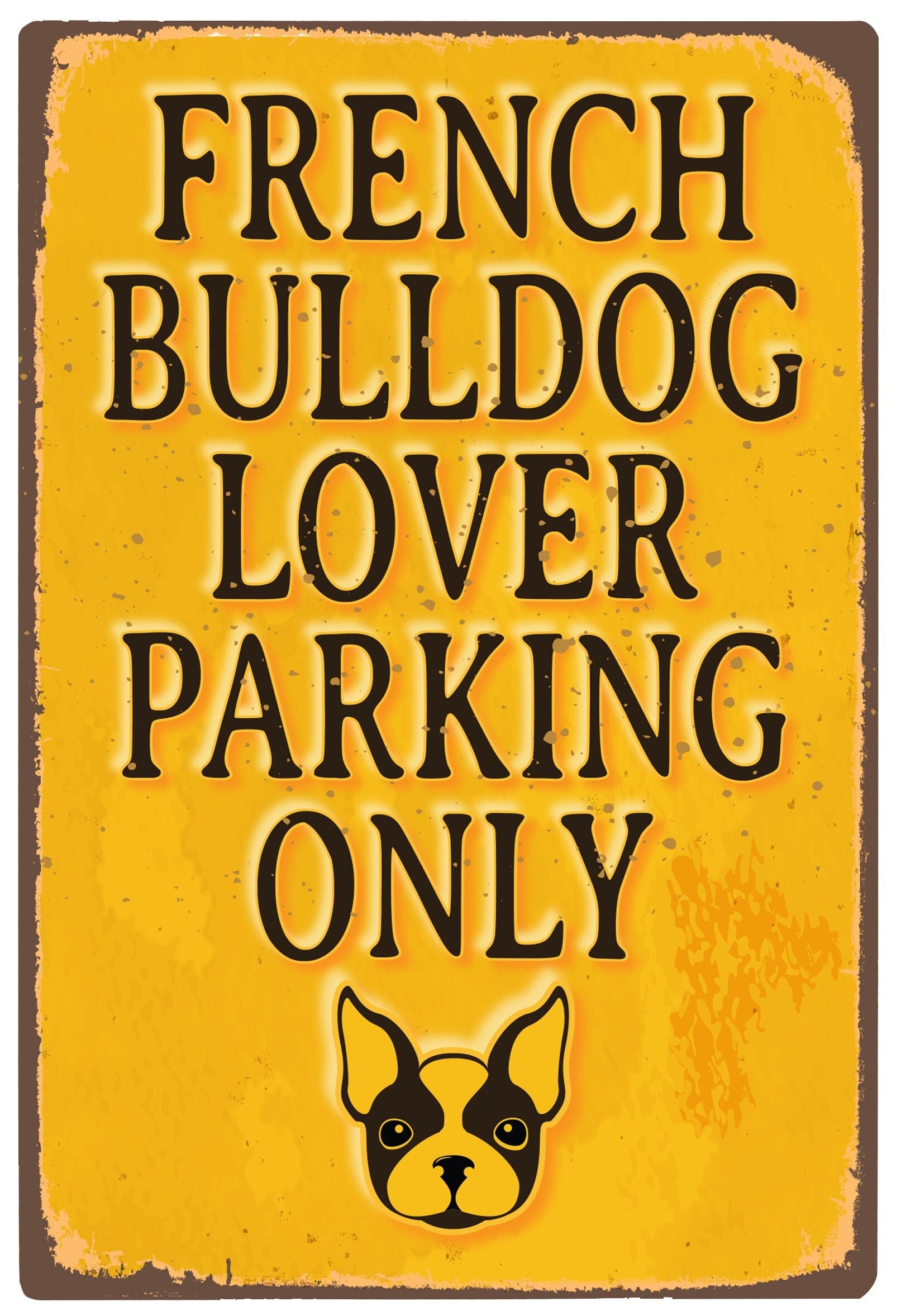 French Bulldog Retro Vintage Metal Sign For Garage, Den, Home Decor, Dog Lovers Sign