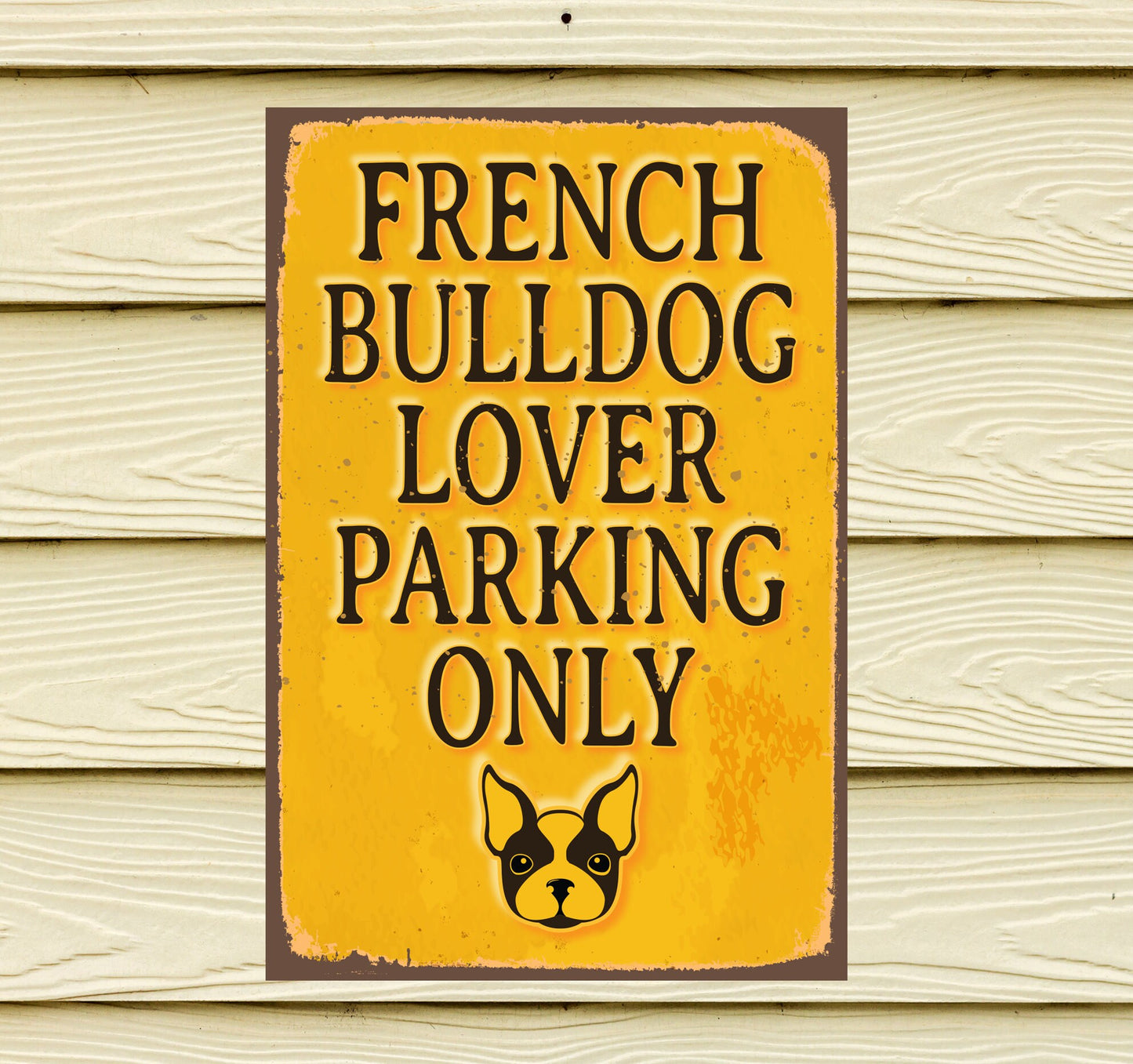 French Bulldog Retro Vintage Metal Sign For Garage, Den, Home Decor, Dog Lovers Sign