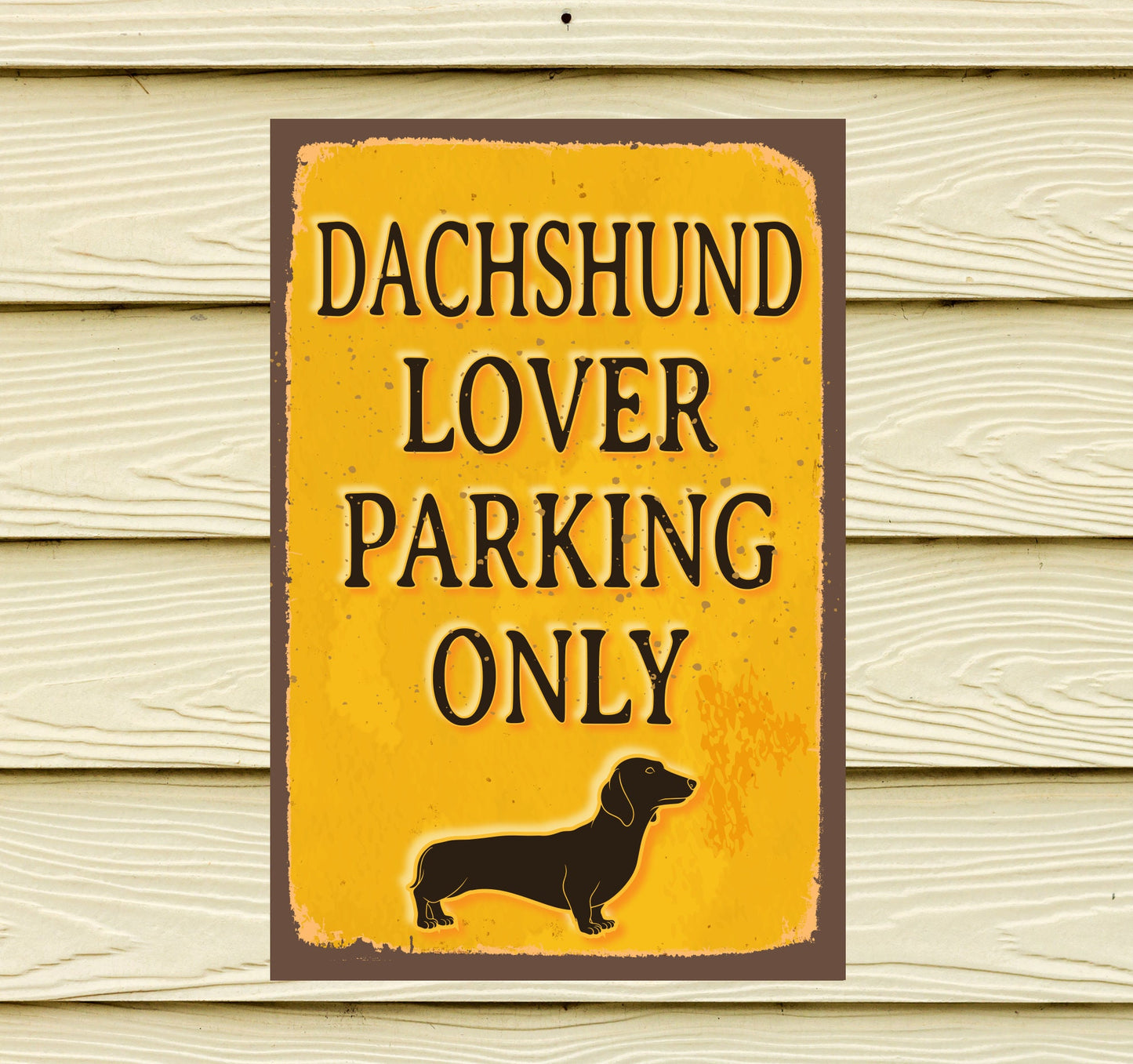 Dachshund Lovers Retro Vintage Metal Sign For Garage, Den, Home Decor, Dog Lovers Sign