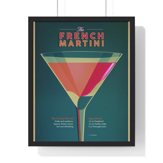 French Martini Poster in Art Nouveau Style