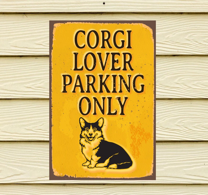 Corgi Lovers Retro Vintage Metal Sign For Garage, Den, Home Decor, Dog Lovers Sign