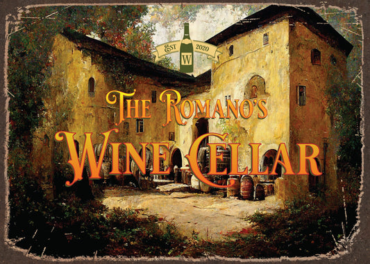 Wine Cellar Sign Personalized Vintage Style Retro Metal Sign for Home Decor. Wine decor. Personalize with your favorite wine lover names.